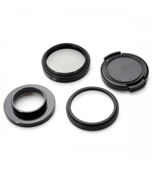 GP239 37mm CPL Filter + Lens Cover Set For GoPro